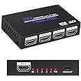 HDMI Splitter 1x4, NEWCARE HDMI Splitter 1 in 4 Out, HDMI Splitter Supports Full HD1080P 4K and 3D, Compatible with Xbox PS3/4 Roku Blu-Ray Player HDTV (Included High Speed HDMI Cable)