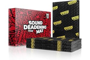 VViViD Premium Double Density Car Sound Deadening Mat, 2mm Thick Butyl and Foil Audio Insulation and Dampening (20 Sq/Ft)
