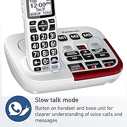 Panasonic 1 Handset Amplified Cordless Phone with