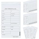 Lewtemi 300 Pieces 6 x 9 Inch Bank Deposit Cash Transmittal Bags Tamper Evident Security Pocket Self Adhesive Polyurethane Bags Audit Friendly for Bank Currency, Checks Receipts(Opaque)