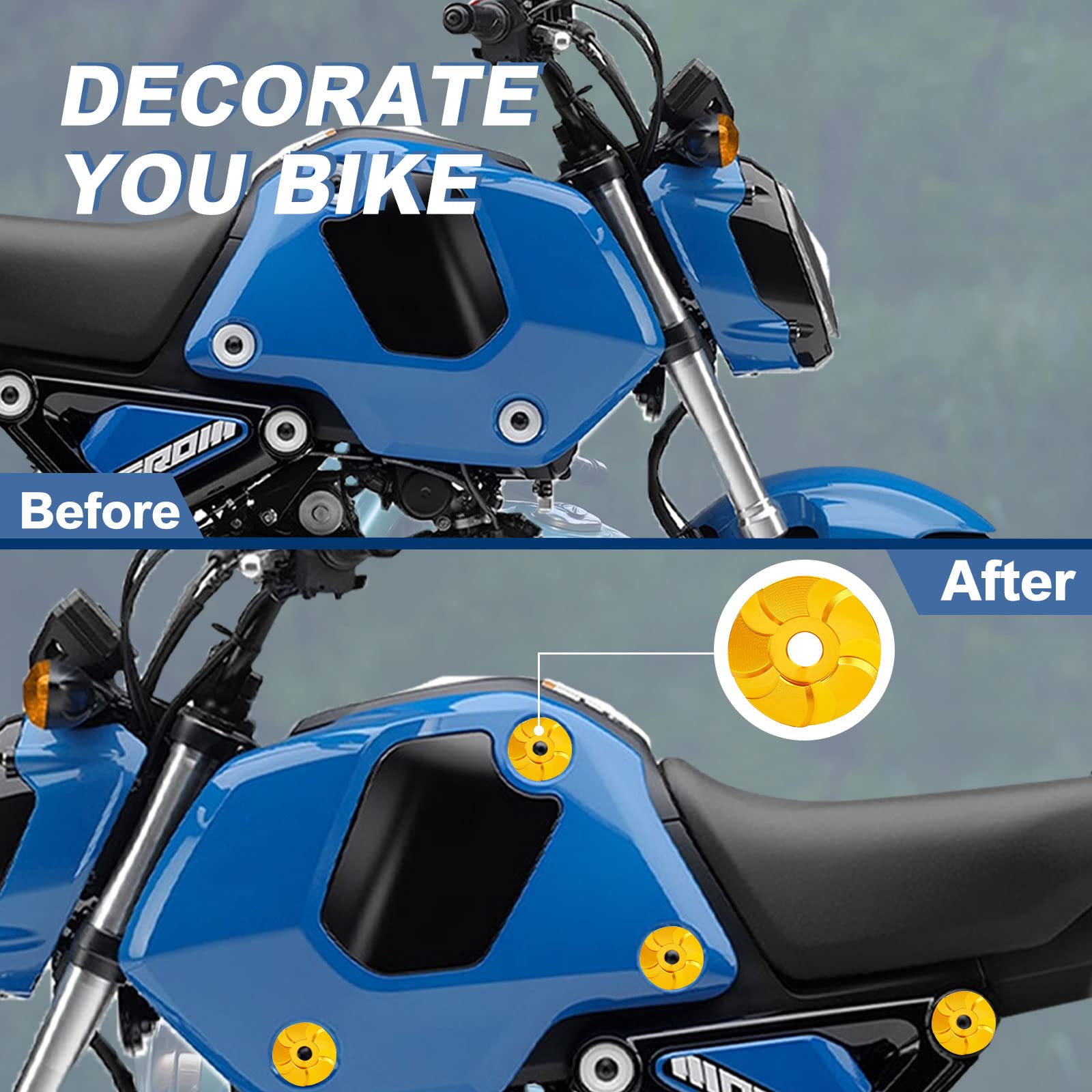 Mua 2024 Grom Fairing Garnish Washer Half Set 2023 Grom Colored Verge ...
