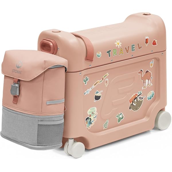 Amazon.com | Stokke JetKids BedBox, Coral Pink - Ride-On Suitcase