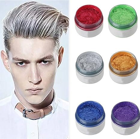 Ilovediy Cire Coiffante Cheveux Gel Colorant Cheveux Coloration Cheveux Temporaire Pour Homme Femme Or