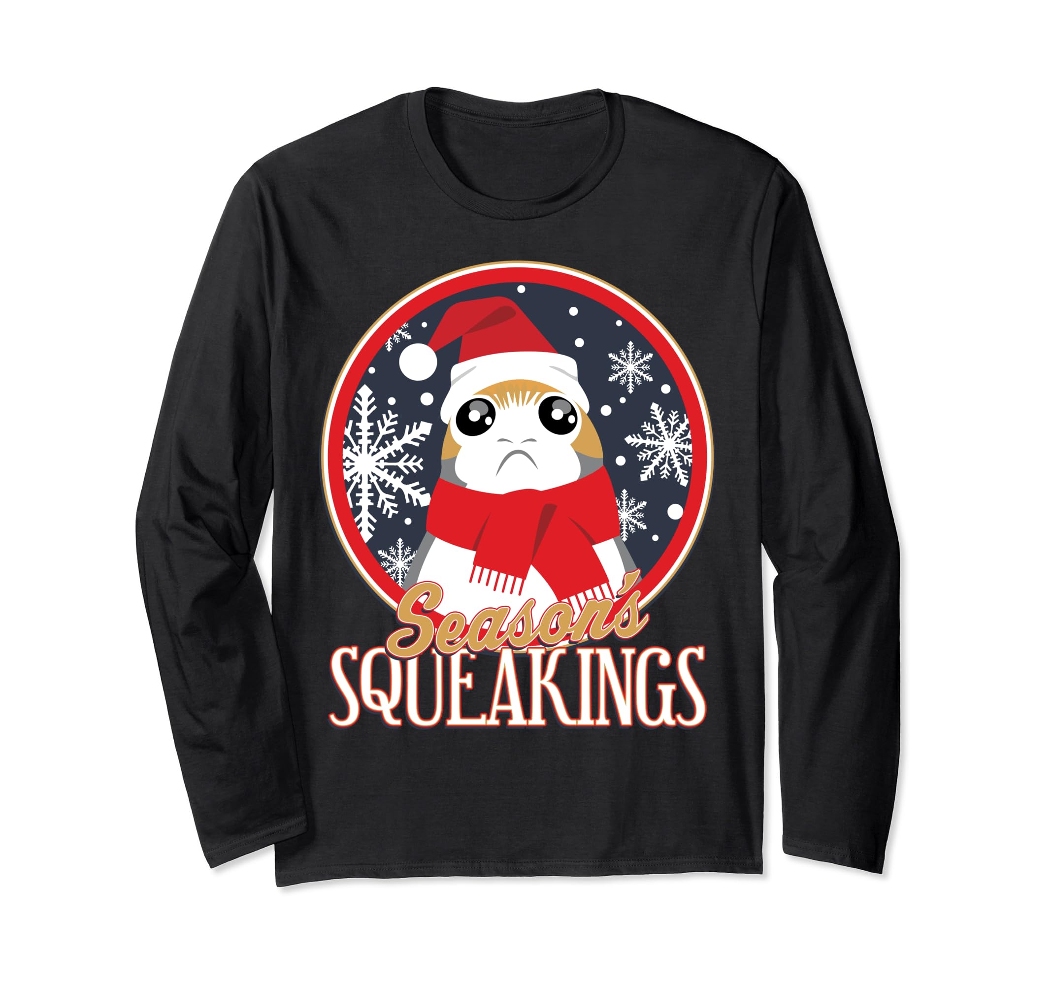 Star Wars Porg Seasons Squeakings Santa Christmas Long Sleeve T-Shirt