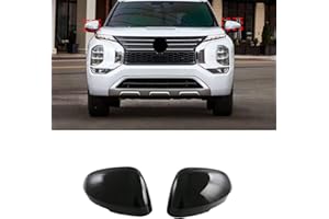 Door Side Mirror Covers Cap Trim For Mitsubishi Outlander 2023 2024 2025 (black)