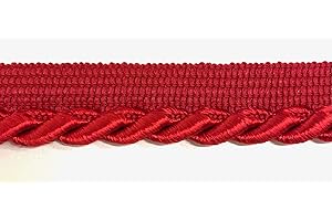 BBTRIMSANDRIBBON Large Twisted Cord w/Lip Piping Trimming - 6 Yards - Many Colors! (Red)