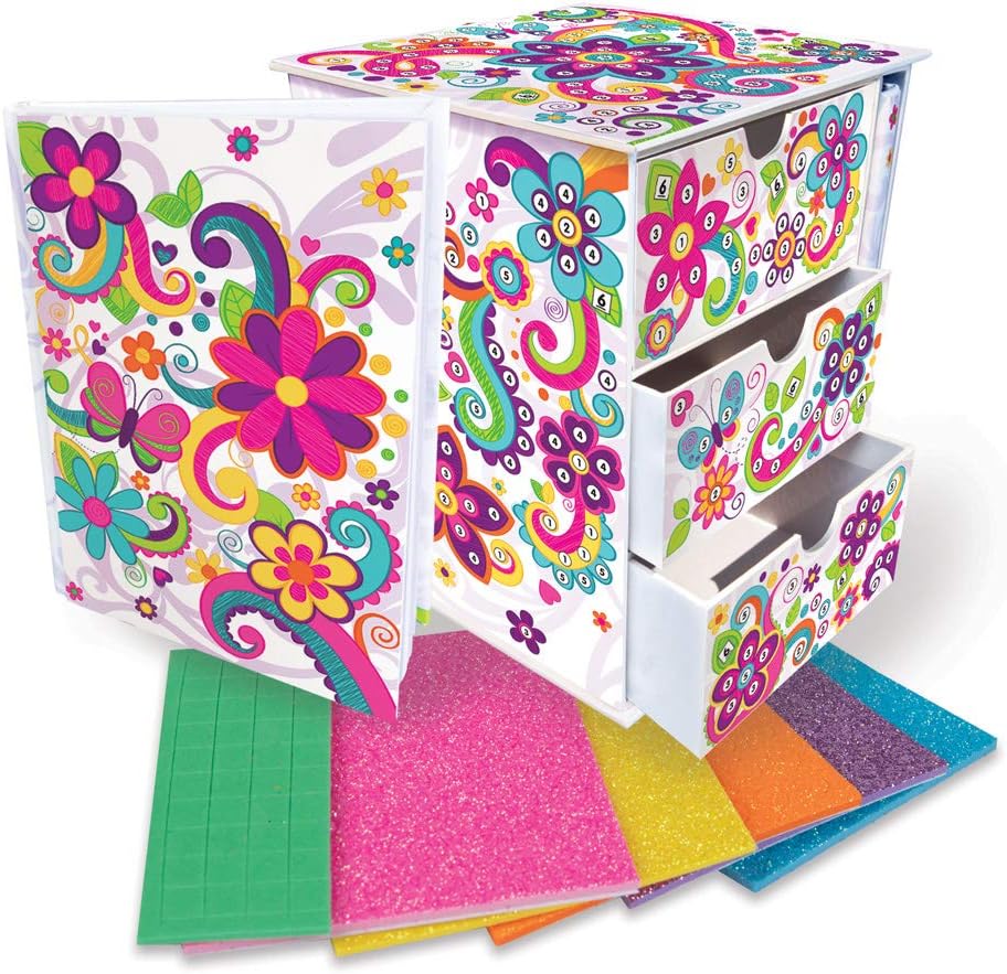 Sticky Mosaics Journal and Jewelry Box Craft Kit, Metallic Bright, Mittel - Image 3