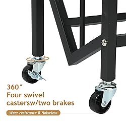 ybaymy Book Carts with Wheels Library Rolling Book