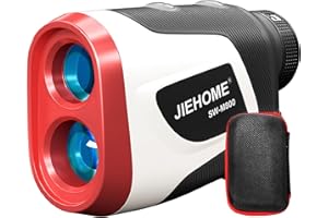 JIEHOME Golf Rangefinder 6X Golf Range Finder with Slope Flag-Lock Pin Sensor Vibration Continuous Scan Rechargeable - Tournament Legal Golf Laser Rangefinders