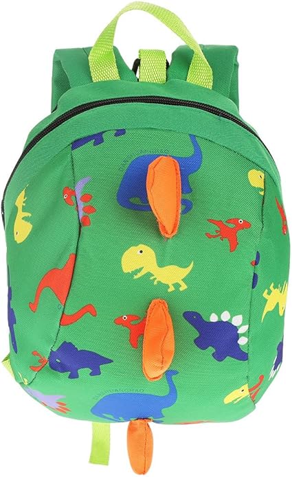 Kids Toddler Backpack Anti-Lost Dinosaur Backpack Schoolbag Cartoon Baby Safety Harness Lightweight Backpack Toddler Children(7.87 x 10.24 x 4.72in-Green)