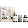 Biossance Plump and Hydrate Skincare Set - Amino Aloe Gentle Foaming Cleanser, Marine Algae Eye Cream, Copper Peptide Rapid Plumping Serum & Omega Moisturizer For Face Lock In Hydration For Your Skin