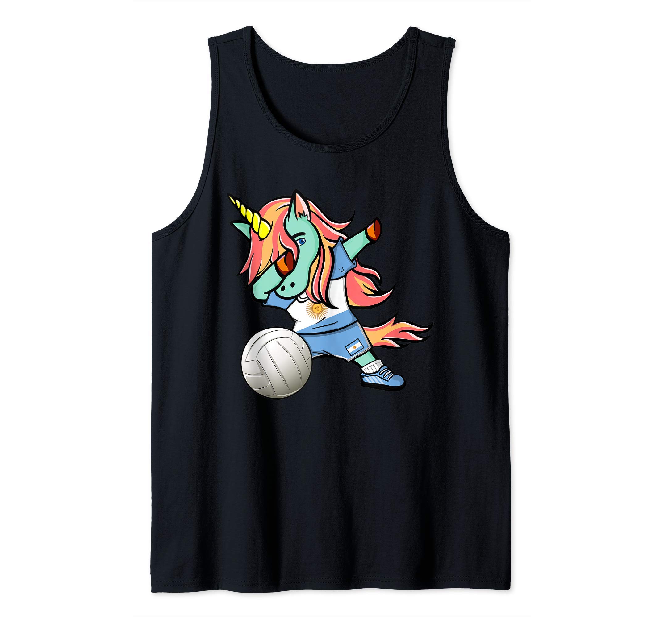 Unicorn Argentina Volleyball Lovers Jersey Argentinian Flag Tank Top