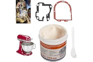 OHOHO 6 Oz Food Grade Grease for Kitchenaid Stand Mixer, Maintain The Performance of Your Machine and Extend Service Life, for Kitchen Mixer Attachments - with 9709511 WP4162324 4162324 Gasket and Spoon