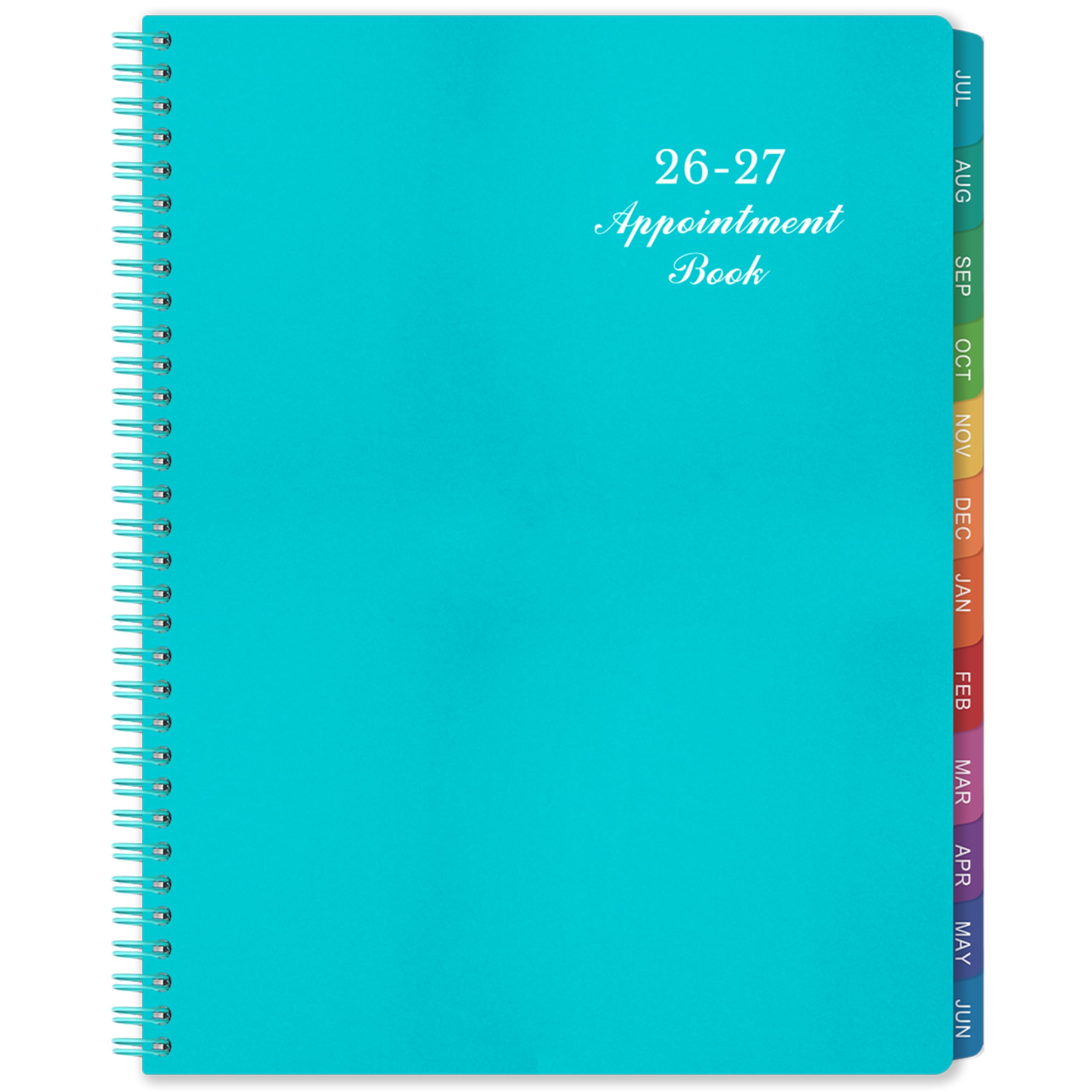 Photo 1 of 2026-2027 Weekly Appointment Book & Planner - Daily Hourly Planner 2026-2027, 9" x 11", July 2026 - June 2027, 30-Minute Interval, Lay - Flat, Spiral Binding, Thick Paper - Teal Green