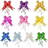 100 Pieces 10 Colors Pull Bows Small Ribbon Bows for Gift Present Wrapping Valentine's Day Mother's Day Wedding Christmas Thanksgivings Birthday New Year Party Baskets Bags Bottles Decorations