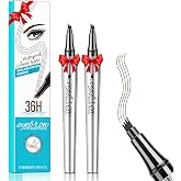 Microblading Eyebrow Pen, Eyebrow Pencil with 4-Fork-Tip (2 PCS Dark Brown) | Eye Brow Pencils for Women Create Natural Hair-Like Brows, Waterproof &amp; Smudge Proof Micro Brow Pencil for Beginner