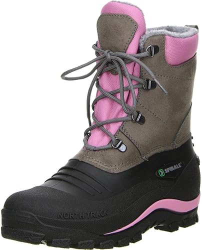 SPIRALE Damen Winterstiefel Snowboots schwarz/braun/rosa