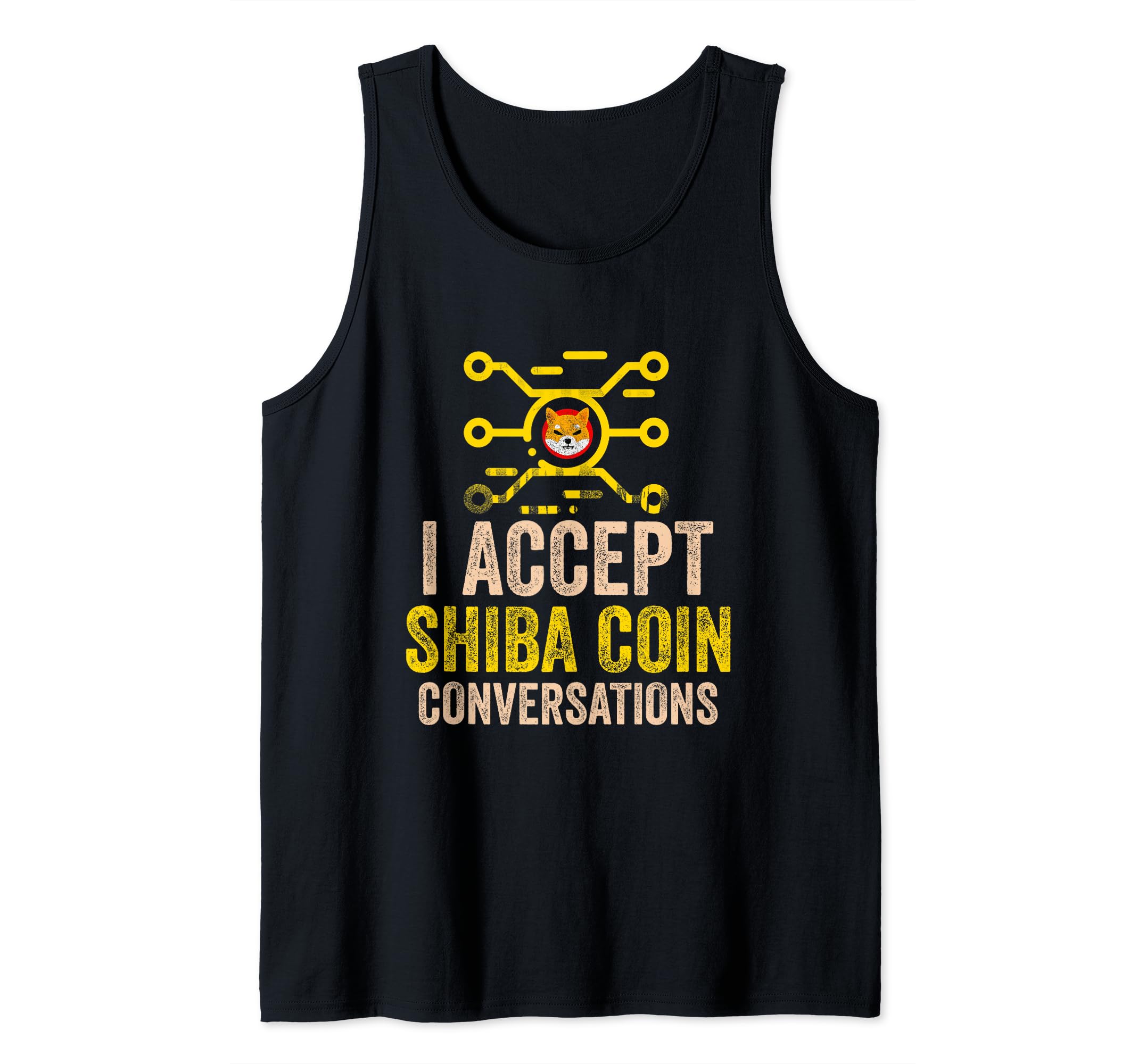 Accept Shiba Coin Conversations HODL Cryptocurrency Humor Tank Top