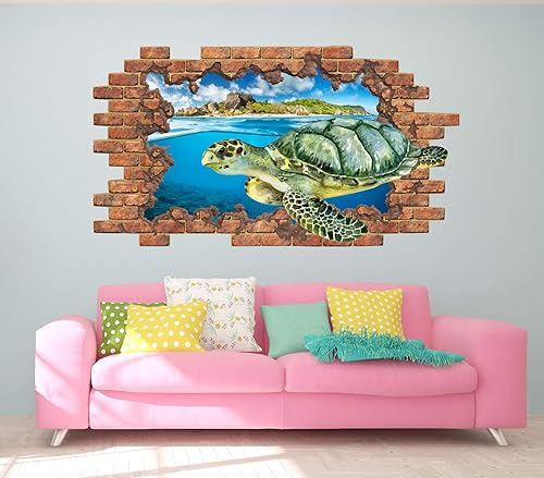 Amazon Com Sea Turtle Wall Decals Tortoise Tortoiseshell