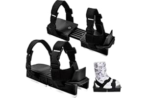 VOCCOS Upgraded Toddler Ice Skates with 3Pcs Hook and Loop Fastener Clip on Straps Adjustable Kids Ice Skates Double Runner Ice Skating Shoes for Girls Boys Children Baby Beginner Junior Skater Training