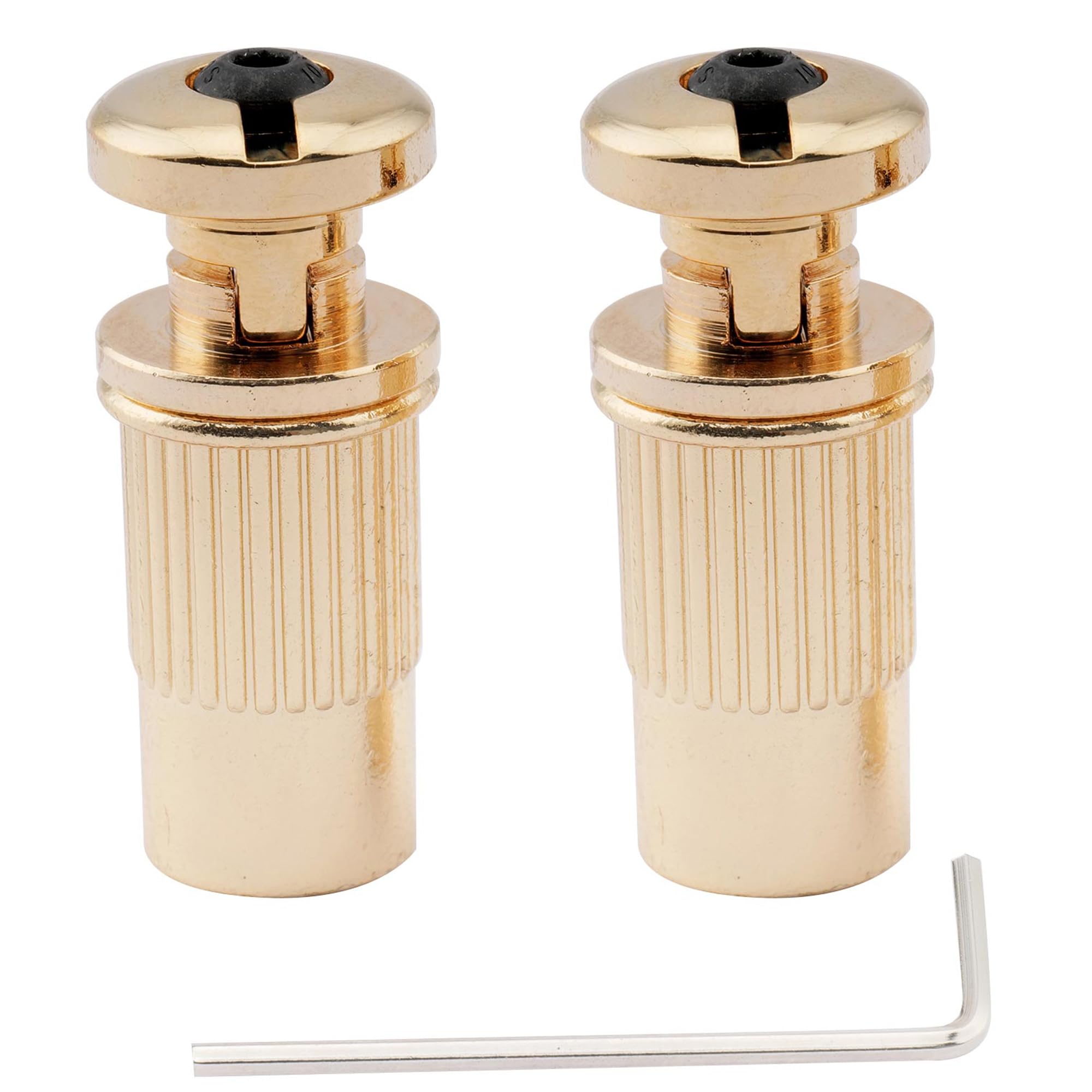 Musiclily Pro Metric Seperatable Guitar Tailpiece Studs and Bushings for Epiphone Les Paul Style Electric Guitar, Gold (Set of 2)