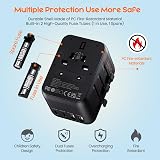 BigFish Universal Travel Adapter with 2 USB A & 2 USB C, 4 USB Ports view 7