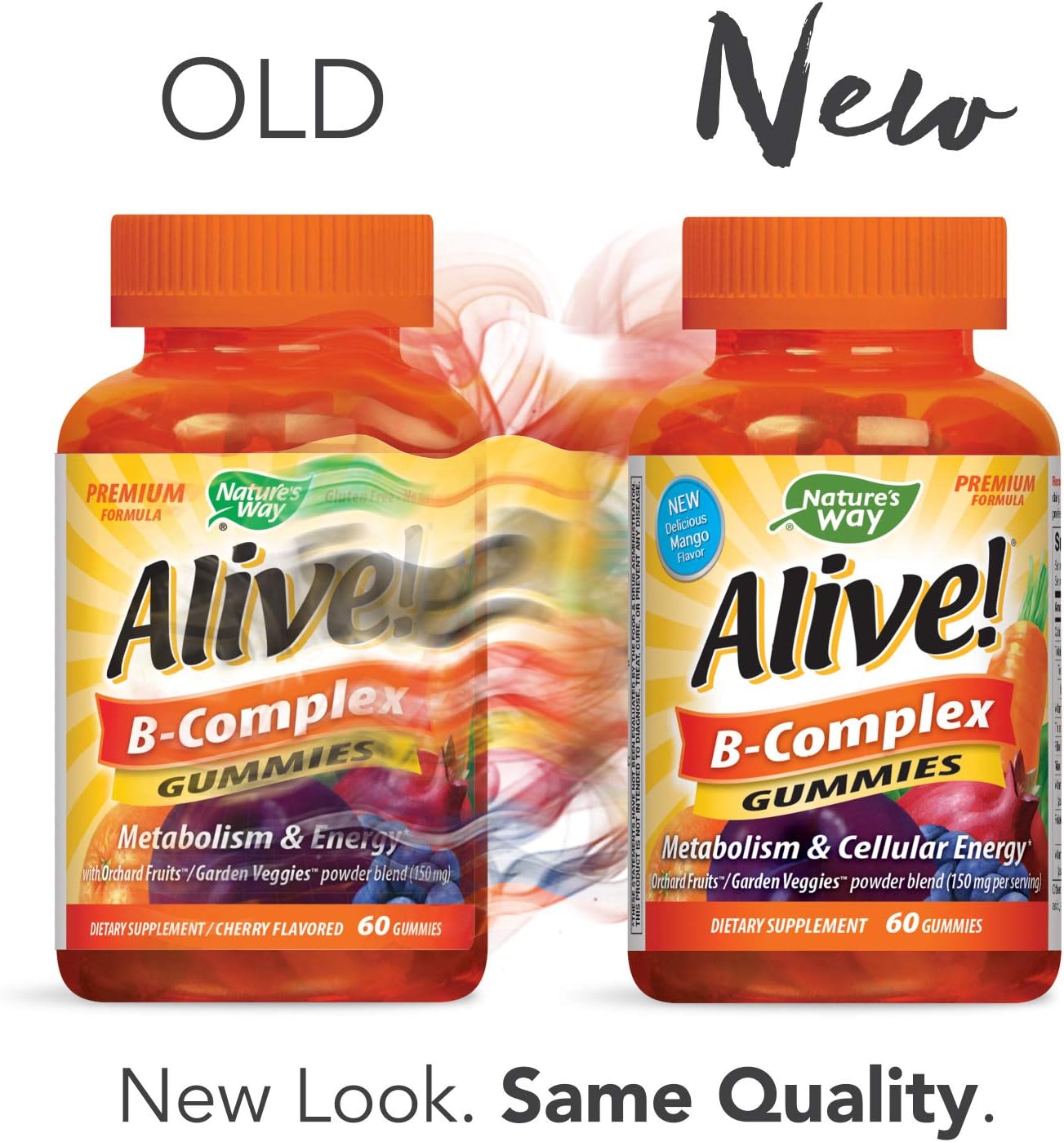 Nature's Way Alive! B-Complex Gummies, Food-Based Blend, Gluten Free, Made with Pectin, 60 Gummies: Health & Personal Care