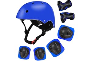 Kids Color Helmet & Protective Gear Set - Impact-Resistant, Adjustable, Comfortable Safety Gear for Bike, Skateboard, Scooter