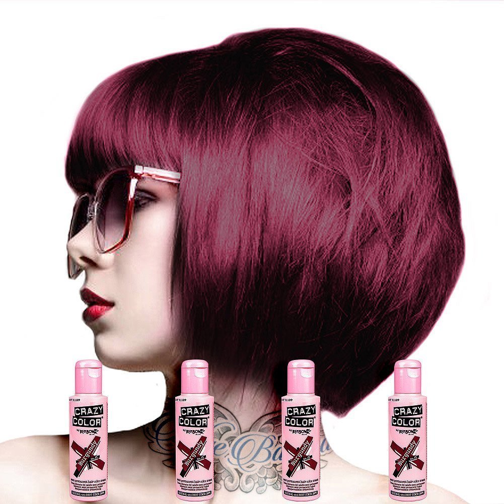 Renbow Crazy Color Semi Permanent Hair Dye Burgundy No 61