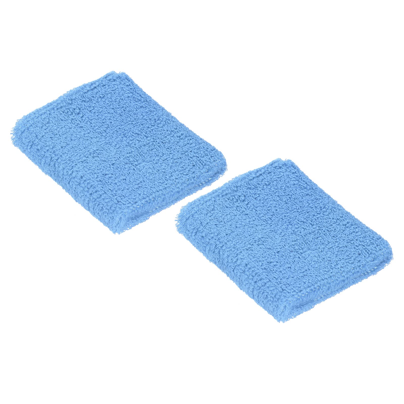 PATIKIL Sports Wristbands 8x8cm, 2 Pack Cotton Terry Cloth Absorbent Sweatband for Tennis Basketball Working Out Athletic Running, Blue