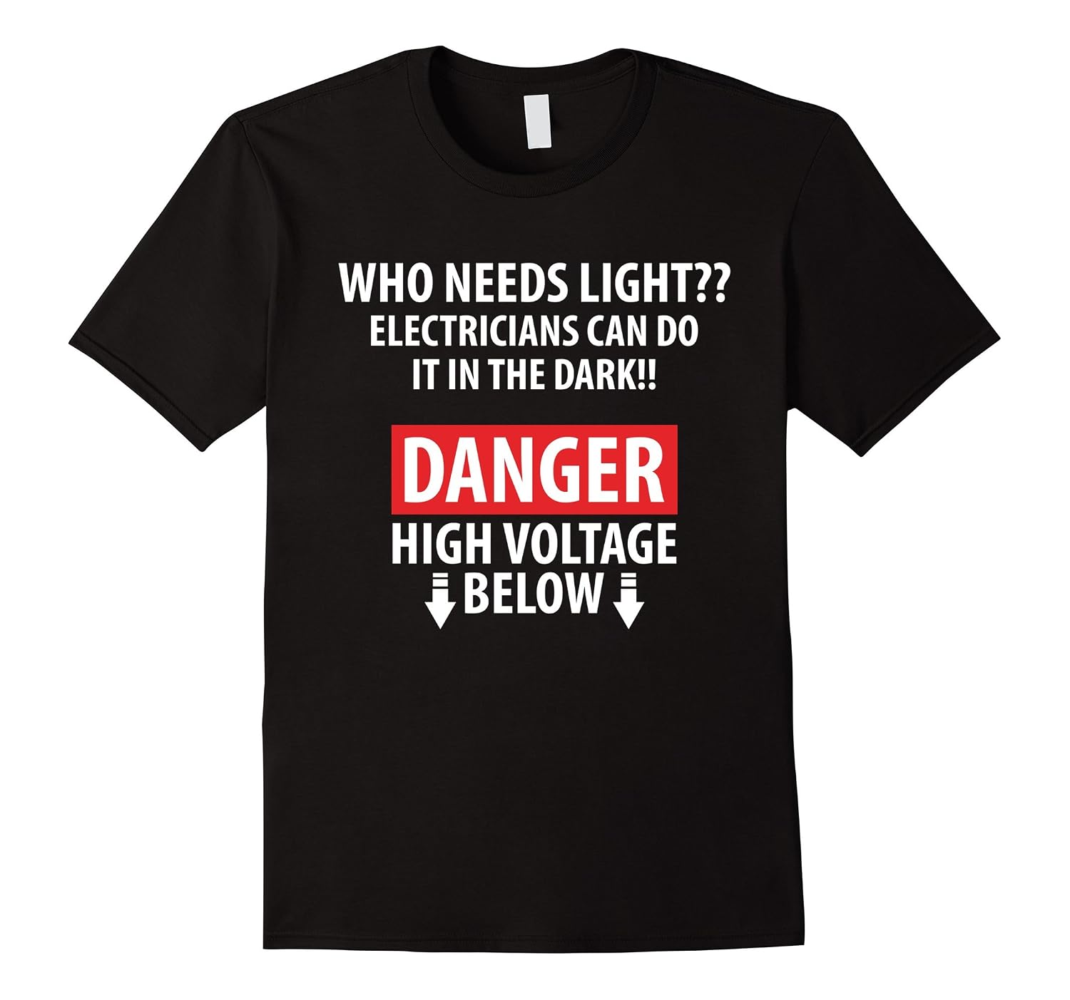 Electrician Funny T-Shirt - I Am An Electrician Danger Caution Flying Tools Tee For Men - View #6
