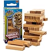 JA-RU Mini Travel Size Tumble Tower Game for Kids & Adults (1 Toy Pack) Wooden Blocks Stacking Game | Tabletop Puzzle Toys & Indoor Recess Games for Classroom. 3276-1A