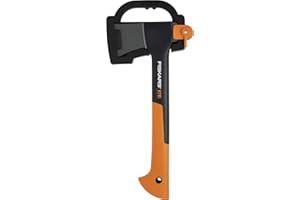 Fiskars X7 Hatchet Lightweight Wood Splitter for Small to Medium Size Kindling with Proprietary Blade and Shock-Absorbing Fib