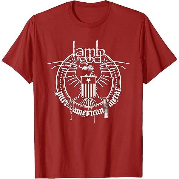 Amazon.com: Lamb of God – Skeletal Eagle On White T-Shirt