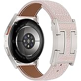 CHANCHY Leather Magnetic Watch Band Compatible with Samsung Galaxy Watch 8 40mm/44mm/Classic 46mm 2025, No Gap Top Grain Leather Dressy Band for Galaxy Watch8 Women Men