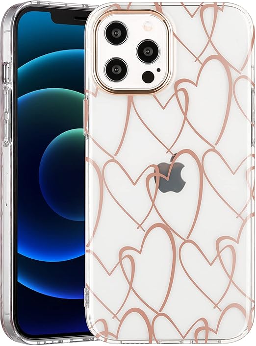 Amazon Com Spevert For Iphone 12 Pro Max Case Crystals Clear Luxury Glitter Cover For Women Girls Cute Anti Yellowing Shockproof Durable Case Compatible With Iphone 12 Pro Max 6 7 Inches Rose Gold