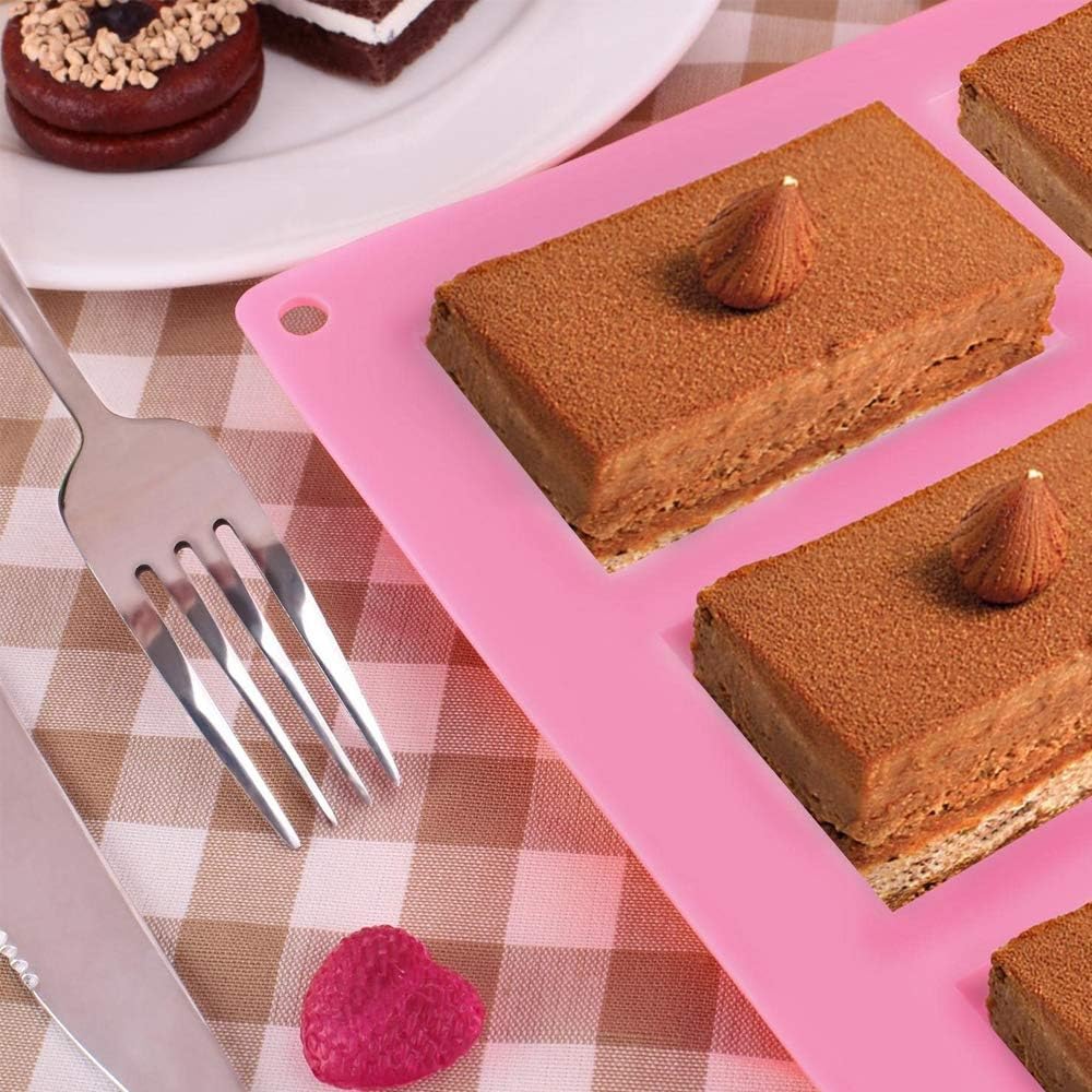 Lazz1on Moule A Savon Moules En Silicone 6 Cavites Rectangle Diy Moules A Gateau Biscuit Chocolat Muffin Bac A Glacons Gelee Moules Cuisine Et Maison Centroarco Com