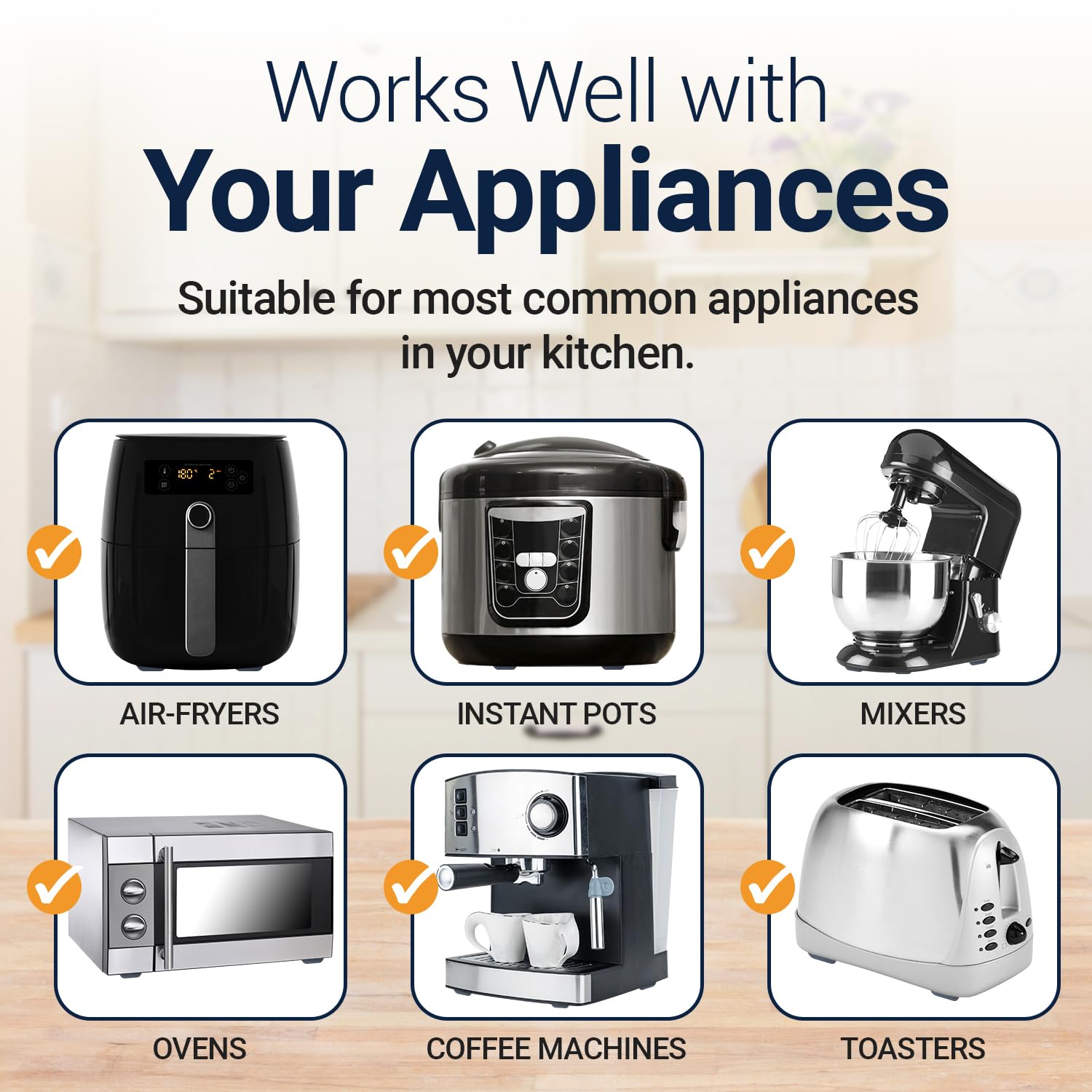 Appliance Sliders for Kitchen Appliances (16 Pack) - Self Adhesive Small Appliance Slider for Kitchen Use, Small Furniture Sliders, Effortlessly Moves Your Coffee Makers, Blenders, Air Fryers & More