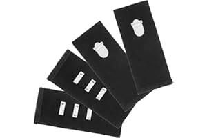 TEAAHA 4 pcs Black Hook Waist Band Extenders Pants Waist Extenders with Metal Hook Adjustable Waistband Extender for Men Women, Pants, Jeans, Skirts, Trousers