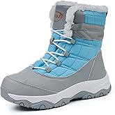 Jedibau Snow Boots for Women Waterproof Mid-Calf Booties Winter Hiking Boot Durable Warm Fur Lined Boot Non-Slip Climbing Cold Weather Lightweight Shoes