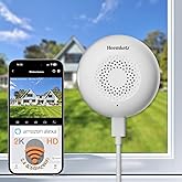 Heemketz 3MP Window Security Camera, 5GHz & 2.4GHz WiFi 6 Indoor/Outdoor Monitoring, Max AI Color Night Vision, 110° Wide Angle, Easy Stick-on Install, Alexa Compatible, 24/7 Recording