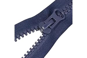 homeemoh #8 Resin Zippers for Jacket, 27.5 Inch Long Open End Separating Plastic Zippers Auto Lock Zips Repair for Tailor Sew