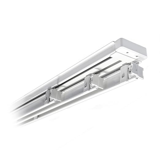 title=VICTORIA M Binario per tende a pannello in alluminio 219 cm a 3 vie per 4