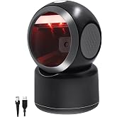 2D QR Hands-Free Barcode Scanner Omnidirectional Automatic | Hands-free 360&deg; omnidirectional scanning supports 1D, 2D &amp; QR codes, ideal for warehouse, supermarket, retail, bookstore