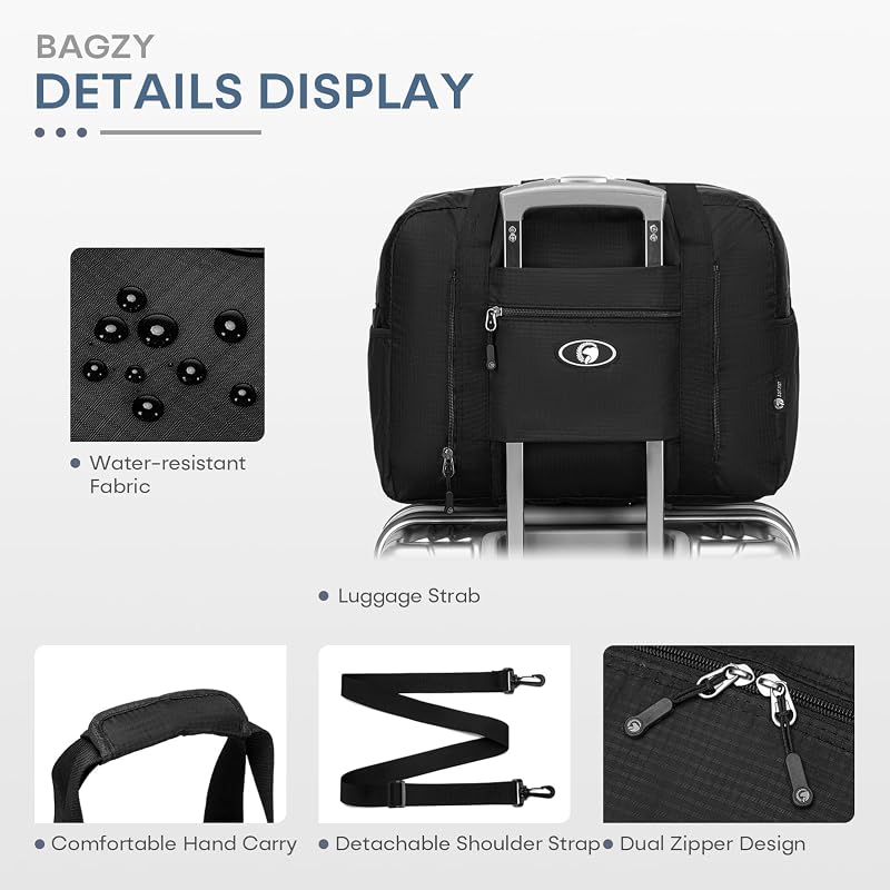 Mala de viagem 40x30x20 para bagagem de mão dobrável à prova d'água Vueling Wizzair com shoulder feminina Sports Holdall Fins de Semana 25L 2 Pacote