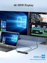 Lemorele 13-in-1 USB C Docking Station 2025 Upgrade Dual 4K HDMI VGA view 3