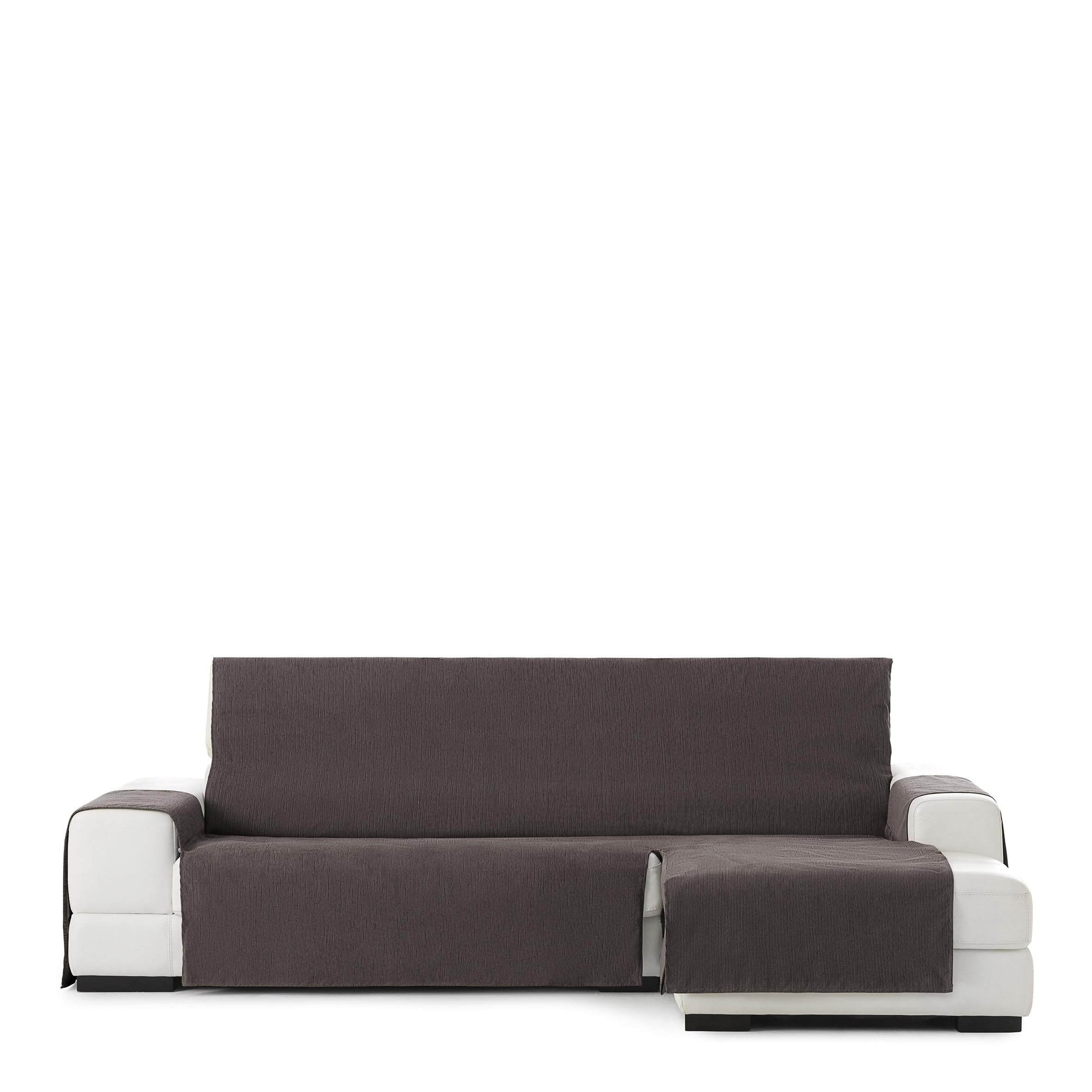 Eysa Rabat practica chaise longue cover 240cm., color 07/brown, right-frontal view