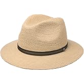 Borsalino Packable Crochet Straw Hat Women/Men - Made in Italy