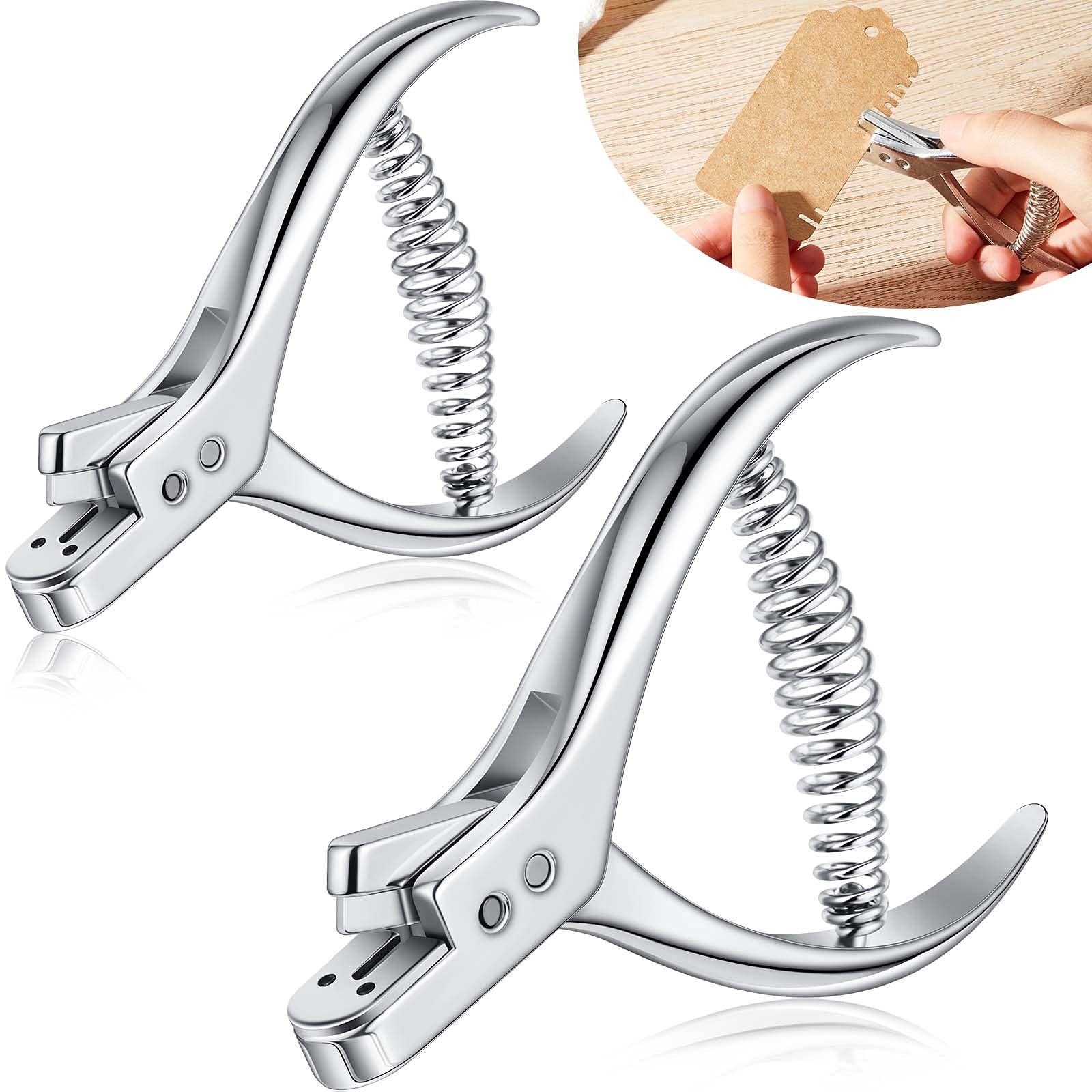 Photo 1 of Chumia 2 Pieces Pattern Notcher Stainless Steel Paper Notcher Punch Tool Designer Tailor Sewing Pliers Tailors Proofing Pliers Pattern Making Tool for Cloth Fabric DIY Crafts