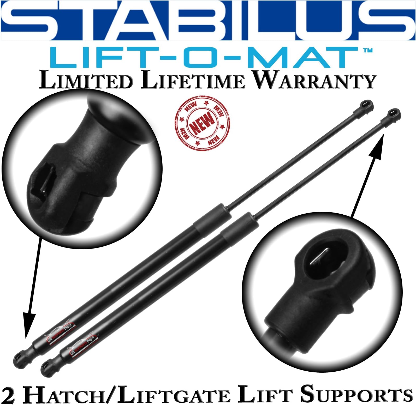 Qty (2) Stabilus SG201067 Fits Golf GTI 2015 To 2020 Hatchback Lift Supports